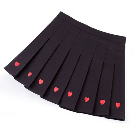 Cute heart pattern anime style skirt