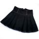 High-waisted black skirt