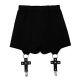 Black gothic style shorts with garters