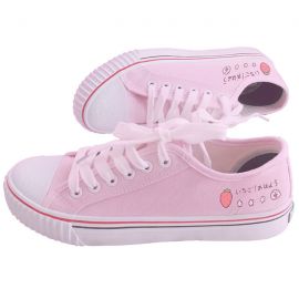 Pink canvas sneakers