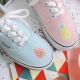 Colorful fruit pattern canvas sneakers