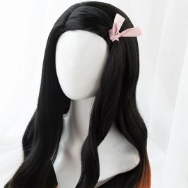 Kimetsu no Yaiba - Nezuko Kamado long orange-black wig