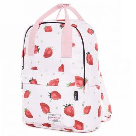 White strawberry backpack