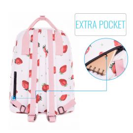 White strawberry backpack