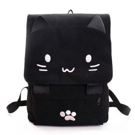 Black cat pattern backpack