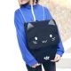 Black cat pattern backpack