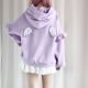 Light purple angel cat hoodie with little wings