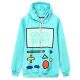 Turquoise green game over hoodie