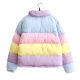 Colorful rainbow down jacket