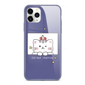Cat and cherries iPhone case