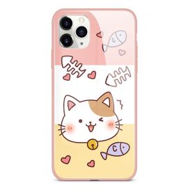 Tricolor fishbone cat iPhone case