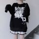 Black & White anime girl sweater