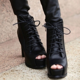 Women's peep-toe ankle boots