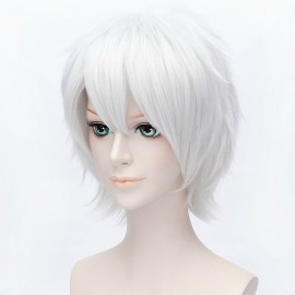 Cosplay short white wig