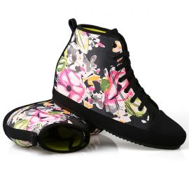 Colorful women's floral sneakers