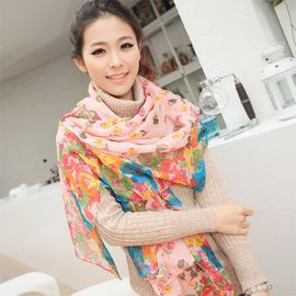 Colorful floral scarf