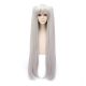 Cosplay long silver wig with ponytails