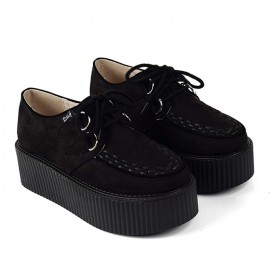 Fashion black creeper shoes