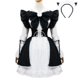 Black & white Lolita maid dress